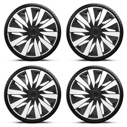 Wheel trims black silver - 15",